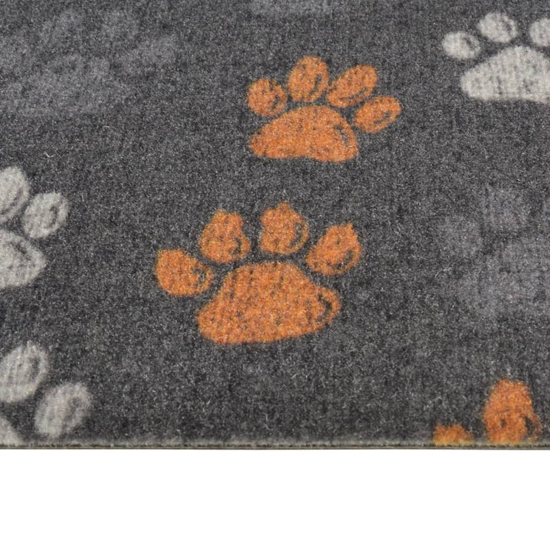 vidaXL mosható tappancsmintás bársony konyhaszőnyeg 45 x 150 cm