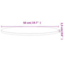 vidaXL tömör bükkfa kerek asztallap Ø50x1,5 cm