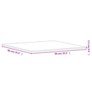 vidaXL tömör bükkfa négyzet alakú asztallap 90 x 90 x 1,5 cm