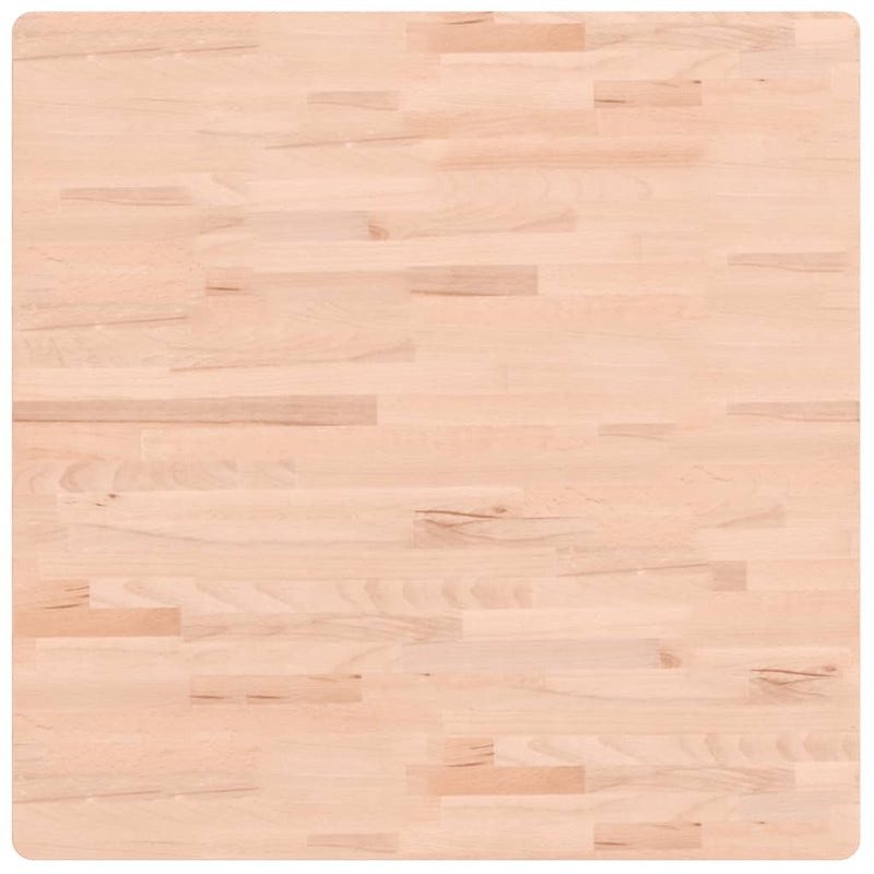 vidaXL tömör bükkfa négyzet alakú asztallap 80 x 80 x 2,5 cm