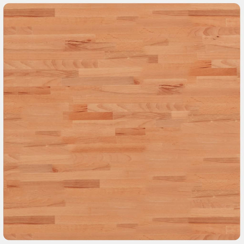 vidaXL tömör bükkfa négyzet alakú asztallap 80 x 80 x 1,5 cm