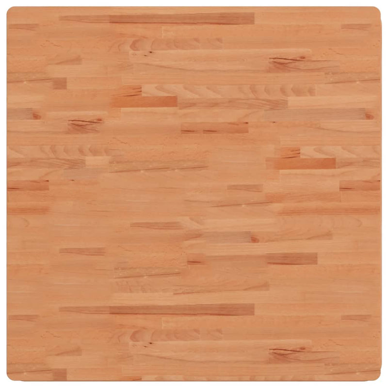 vidaXL tömör bükkfa négyzet alakú asztallap 90 x 90 x 1,5 cm