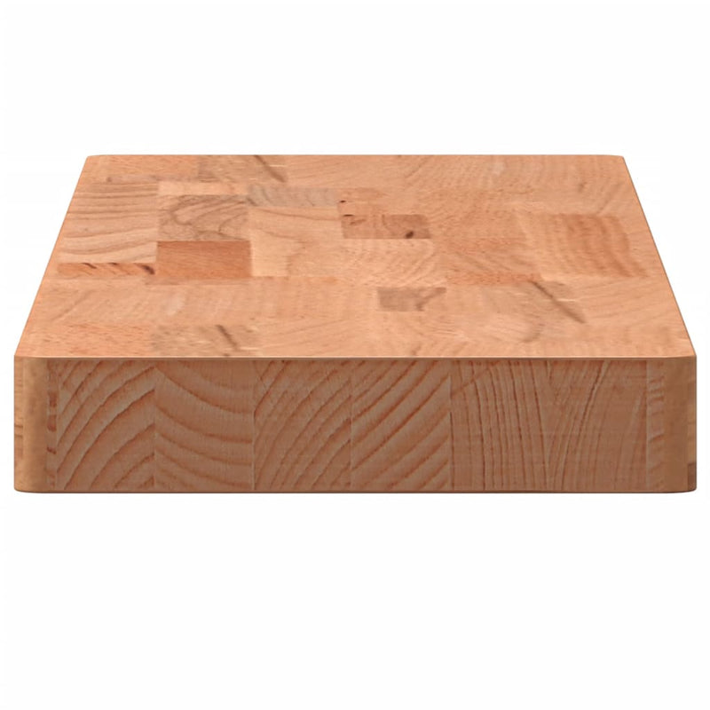 vidaXL tömör bükkfa fali polc 80 x 20 x 4 cm