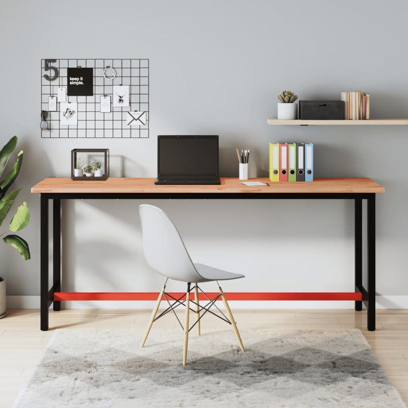 vidaXL tömör bükkfa íróasztallap 200 x 55 x 2,5 cm