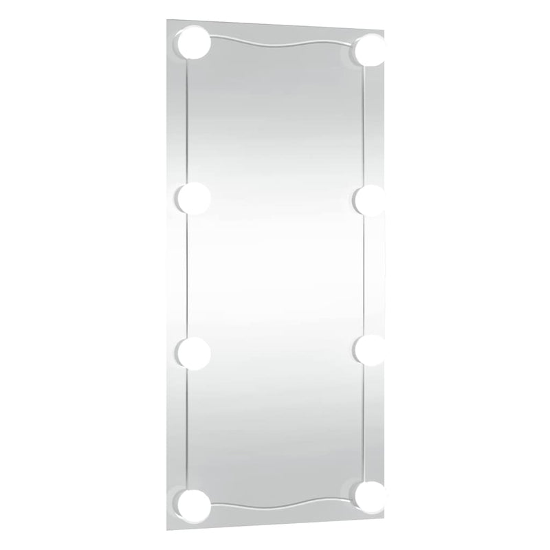 vidaXL téglalap alakú üveg falitükör LED-lámpákkal 30 x 60 cm