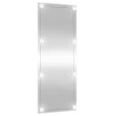 vidaXL téglalap alakú üveg falitükör LED fényekkel 40 x 100 cm