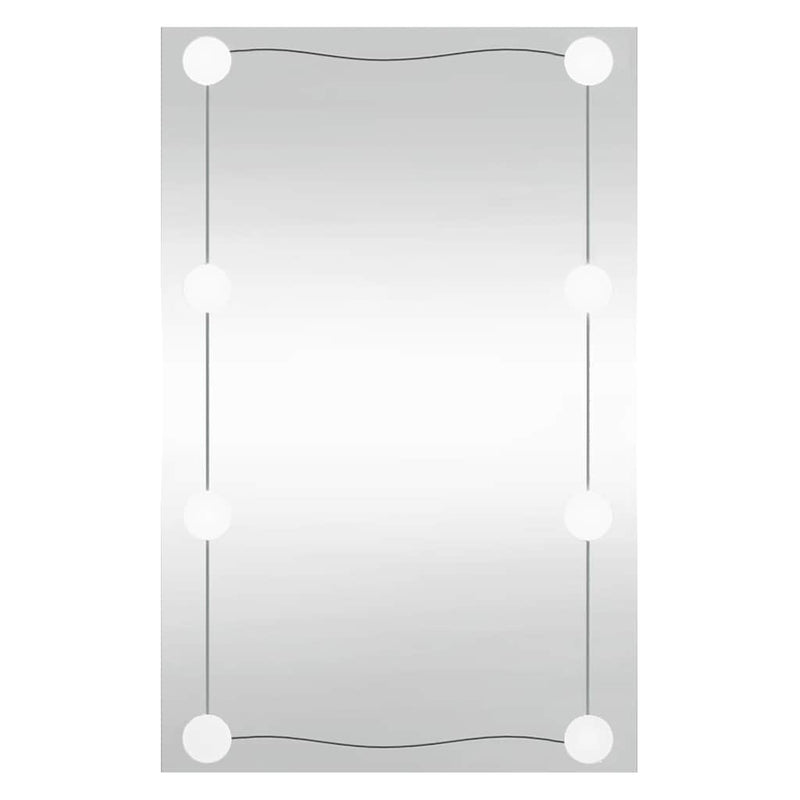 vidaXL téglalap alakú üveg falitükör LED fényekkel 50 x 80 cm