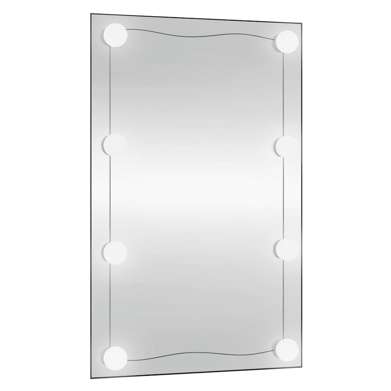 vidaXL téglalap alakú üveg falitükör LED fényekkel 50 x 80 cm