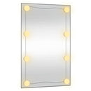 vidaXL téglalap alakú üveg falitükör LED fényekkel 50 x 80 cm