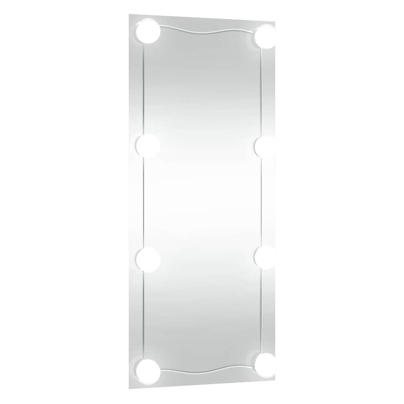 vidaXL téglalap alakú üveg falitükör LED fényekkel 50 x 100 cm