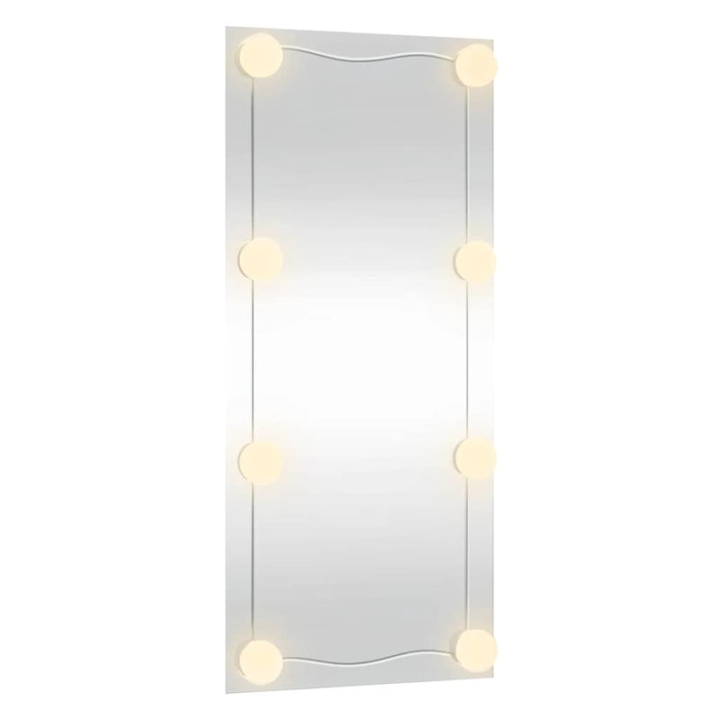 vidaXL téglalap alakú üveg falitükör LED fényekkel 50 x 100 cm