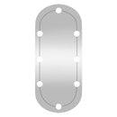 vidaXL ovális üveg falitükör LED fényekkel 35 x 80 cm