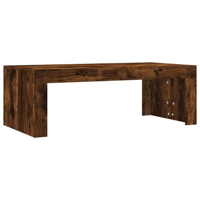 vidaXL füstös tölgy színű szerelt fa dohányzóasztal 102 x 50 x 36 cm