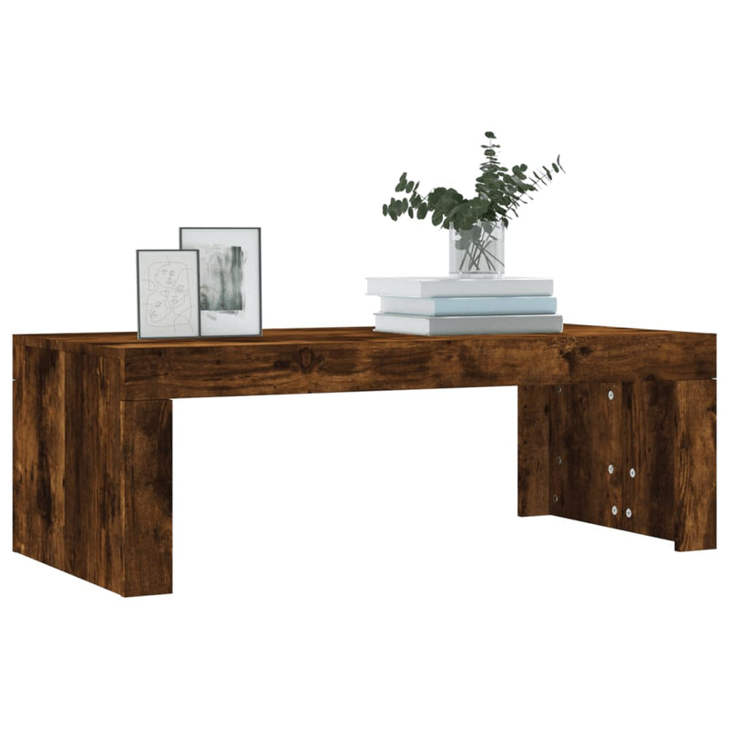 vidaXL füstös tölgy színű szerelt fa dohányzóasztal 102 x 50 x 36 cm