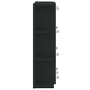 vidaXL fekete tükrös szekrény LED-ekkel 70 x 16,5 x 60 cm