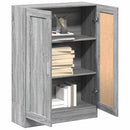 vidaXL szürke sonoma színű szerelt fa könyvszekrény 82,5x30,5x115 cm