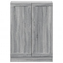 vidaXL szürke sonoma színű szerelt fa könyvszekrény 82,5x30,5x115 cm