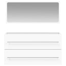 vidaXL fehér szerelt fa fürdőszobaszekrény tükörrel