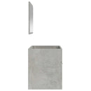 vidaXL betonszürke szerelt fa fürdőszobaszekrény tükörrel