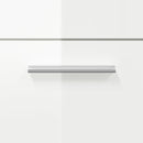 vidaXL magasfényű fehér szerelt fa fürdőszobaszekrény tükörrel