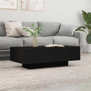 vidaXL fekete szerelt fa dohányzóasztal 100x49,5x31 cm