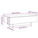 vidaXL füstös tölgy színű szerelt fa dohányzóasztal 100x49,5x31 cm