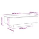 vidaXL füstös tölgy színű szerelt fa dohányzóasztal 100x49,5x31 cm