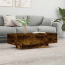 vidaXL füstös tölgy színű szerelt fa dohányzóasztal 100x49,5x31 cm