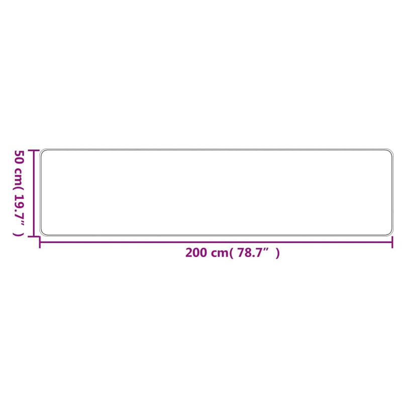 vidaXL tópszínű szizálhatású futószőnyeg 50 x 200 cm