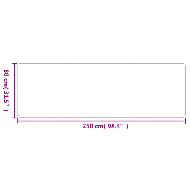 vidaXL tópszínű szizálhatású futószőnyeg 80 x 250 cm