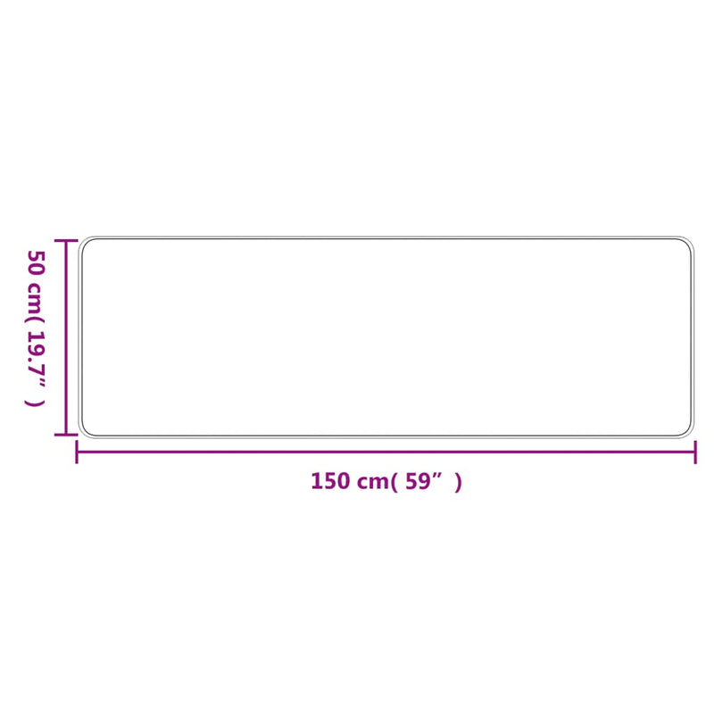 vidaXL antracitszürke szizálhatású futószőnyeg 50 x 150 cm