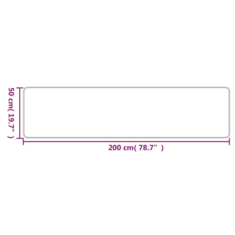 vidaXL antracitszürke szizálhatású futószőnyeg 50 x 200 cm