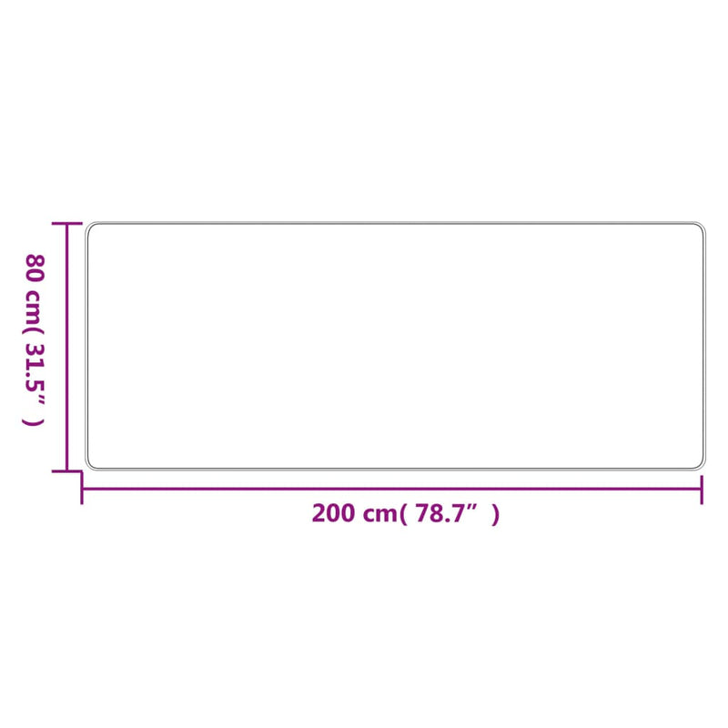 vidaXL antracitszürke szizálhatású futószőnyeg 80 x 200 cm