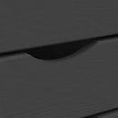 vidaXL MOSS szürke tömör fenyőfa görgős szekrény fiókokkal