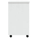 vidaXL MOSS fehér tömör fenyőfa görgős szekrény fiókokkal