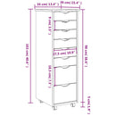 vidaXL MOSS mézbarna tömör fenyőfa görgős szekrény fiókokkal