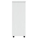 vidaXL MOSS fehér tömör fenyőfa görgős szekrény fiókokkal