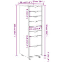 vidaXL MOSS fehér tömör fenyőfa görgős szekrény fiókokkal