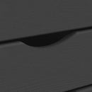 vidaXL MOSS szürke tömör fenyőfa görgős szekrény fiókokkal