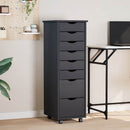 vidaXL MOSS szürke tömör fenyőfa görgős szekrény fiókokkal