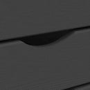 vidaXL MOSS szürke tömör fenyőfa görgős szekrény fiókokkal