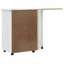 vidaXL MOSS fehér tömör fenyőfa görgős szekrény íróasztallal