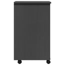 vidaXL MOSS szürke tömör fenyőfa görgős szekrény fiókokkal