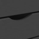 vidaXL MOSS szürke tömör fenyőfa görgős szekrény fiókokkal