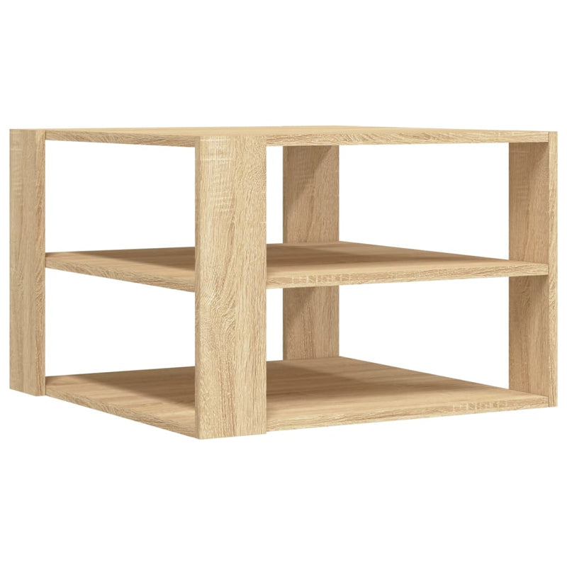 vidaXL sonoma tölgy színű szerelt fa dohányzóasztal 59,5x59,5x40 cm