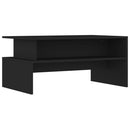 vidaXL fekete szerelt fa dohányzóasztal 90 x 55 x 42,5 cm