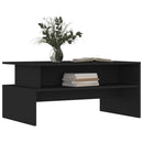 vidaXL fekete szerelt fa dohányzóasztal 90 x 55 x 42,5 cm