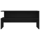 vidaXL fekete szerelt fa dohányzóasztal 90 x 55 x 42,5 cm