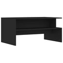 vidaXL fekete szerelt fa dohányzóasztal 90 x 55 x 42,5 cm