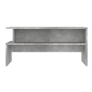 vidaXL betonszürke szerelt fa dohányzóasztal 90 x 55 x 42,5 cm